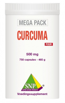Curcuma Geelwortel  500 mg Puur 750 capsules MEGA PACK